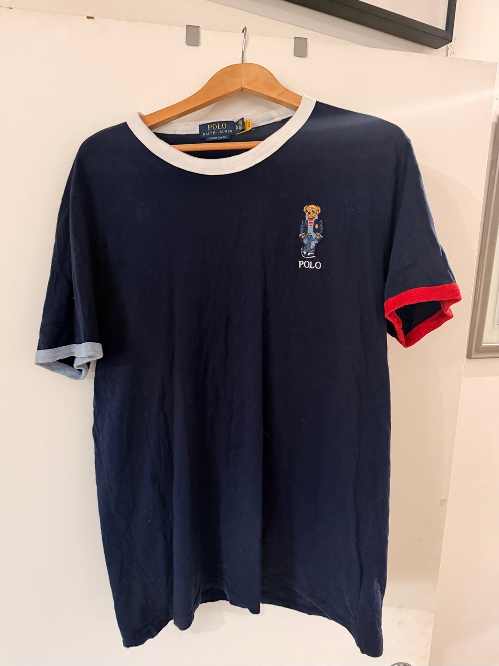 Polo Ralph Lauren Navy & White Ringer Tee